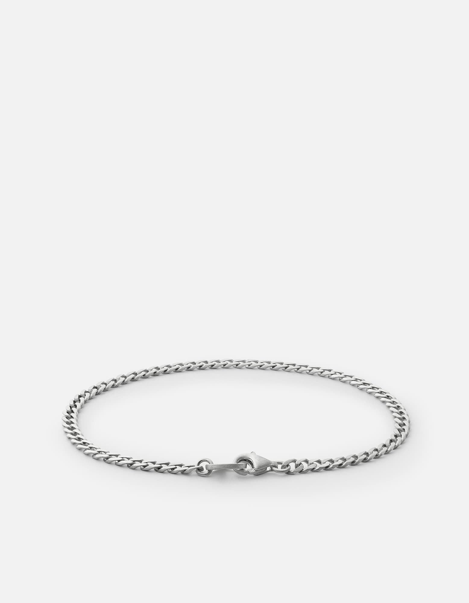 Annex Cuban Chain Bracelet for Men & Women - Matte Sterling Silver 925 Jewelry - Perfect for Casual Wear, Parties & Gifts