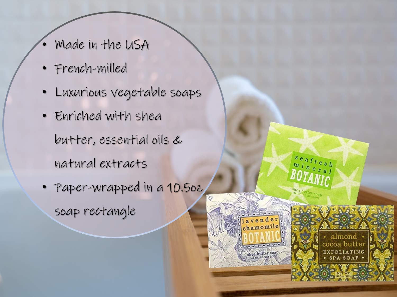 Organic Oatmeal Shea Butter Soap Bars (Set of 2) - 10.5 oz Each | Moisturizing & Exfoliating | Greenwich Bay Trading Company | Perfect for Dry Skin & Sensitive Skin Care