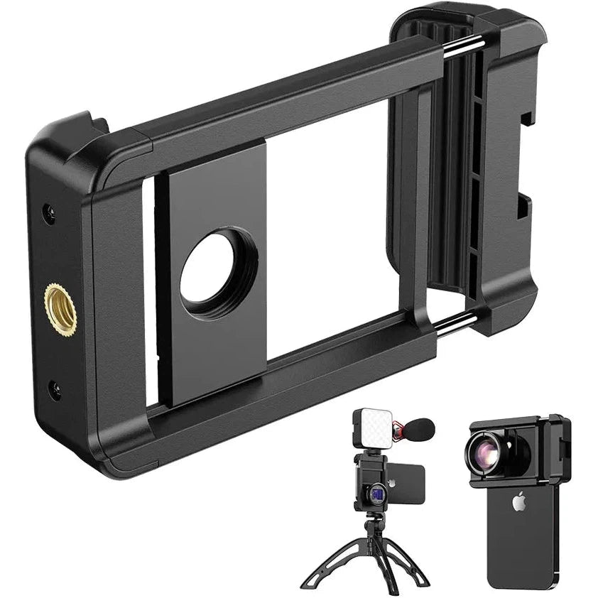 Apexel APL F001 Universal Phone Grip Mount - Secure & Adjustable Phone Holder for iPhone, Samsung, Pixel - Perfect for Vlogging, Selfies, Hands-Free Video Calls & Outdoor Activities