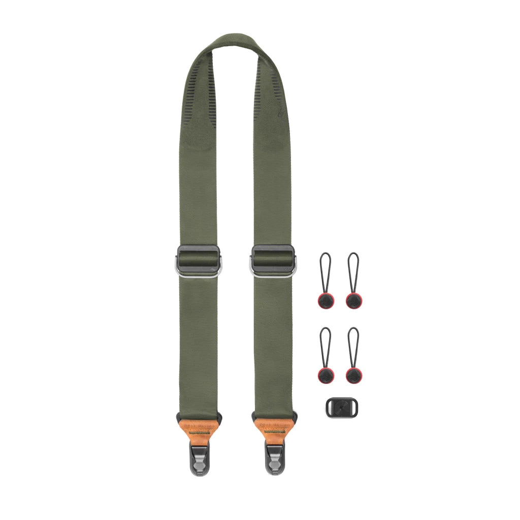Peak Design Slide Camera Strap - Adjustable & Comfortable Shoulder Strap for DSLR & Mirrorless Cameras - Sage Green | Perfect for Travel, Hiking & Outdoor Photography