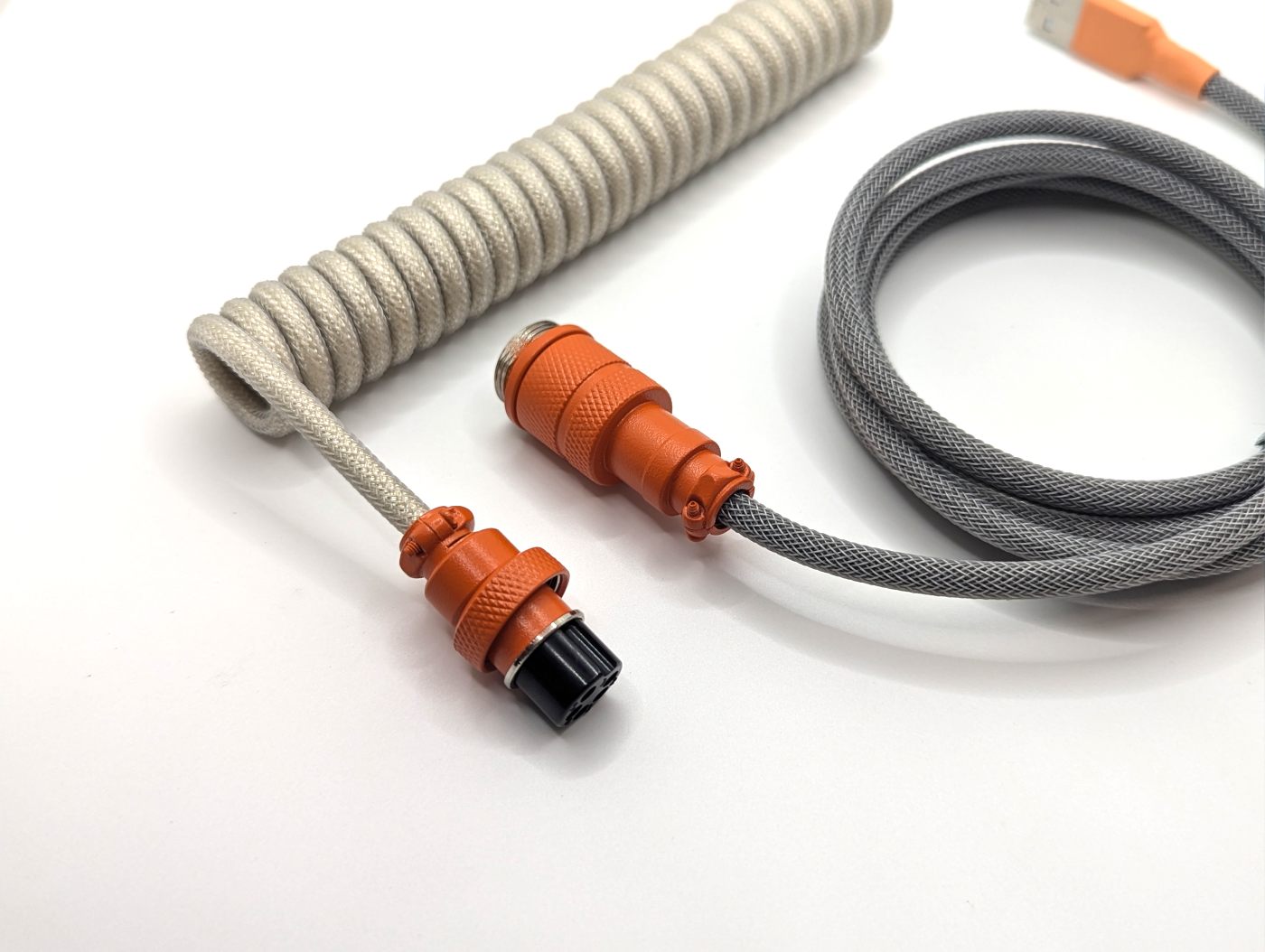 Premium Coiled USB Keyboard Cable for Mechanical Keyboards - Durable & Tangle-Free - Perfect for Gaming, Typing & Office Work (Ausmodshop Factory Direct)