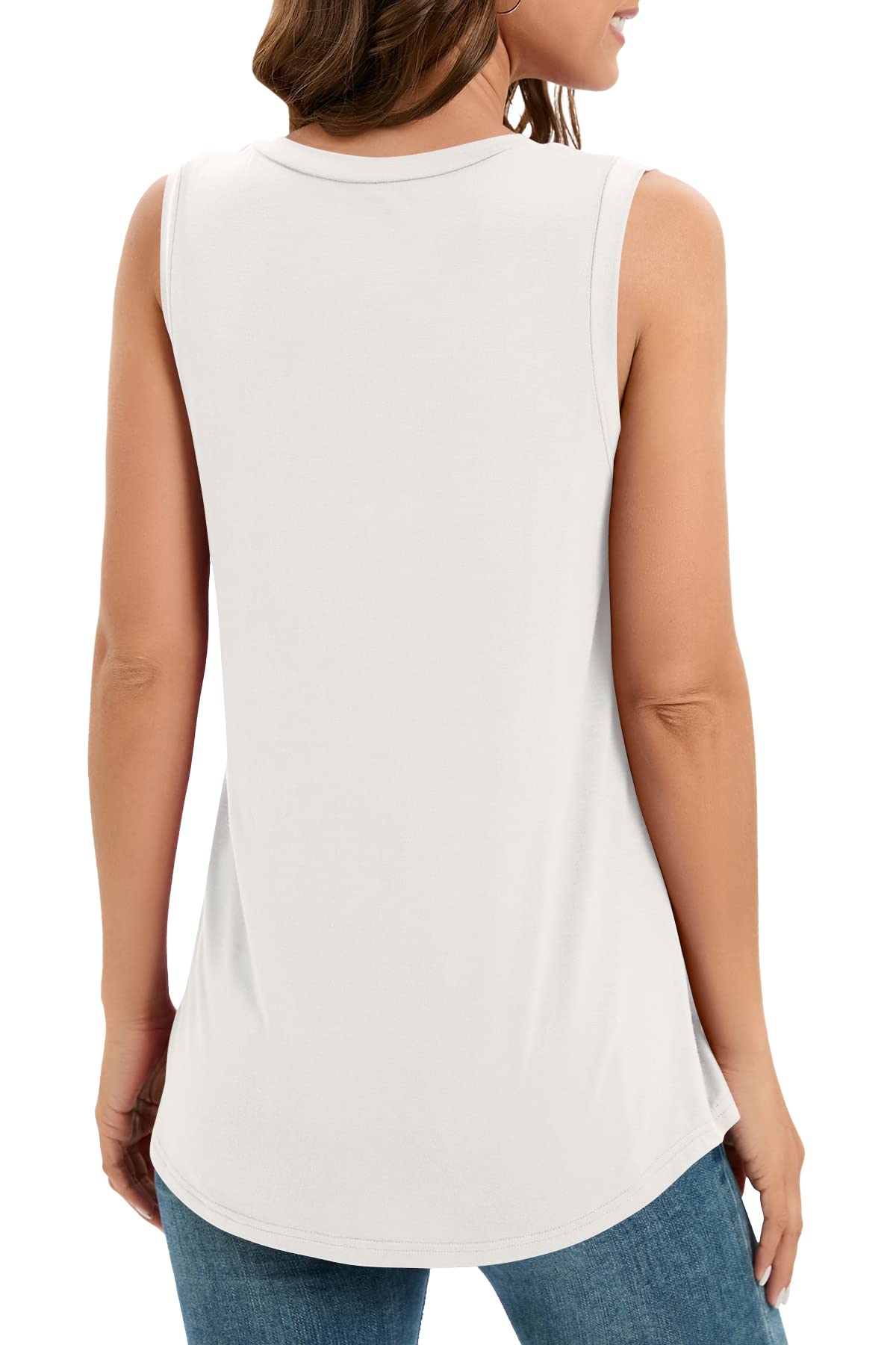 Women's Casual Sleeveless Tank Tops - Loose Fit Summer Tunic Tops for Women - Comfortable & Breathable - Perfect with Leggings for Yoga, Running, Gym Workouts & Daily Wear