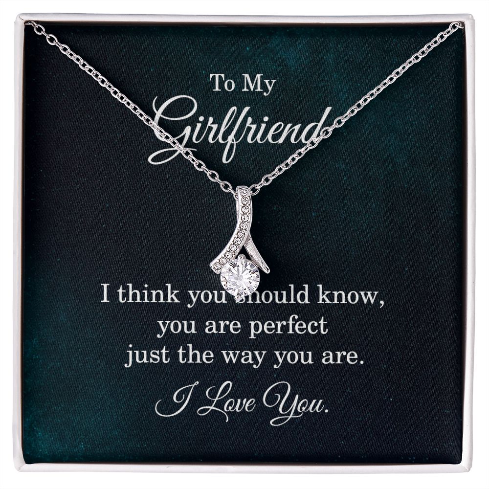 Elegant Cubic Zirconia Necklace - 14K White or Yellow Gold Plated Girlfriend Gift for Anniversary, Birthday & Valentine's Day | Perfect for Romantic Dates & Special Occasions