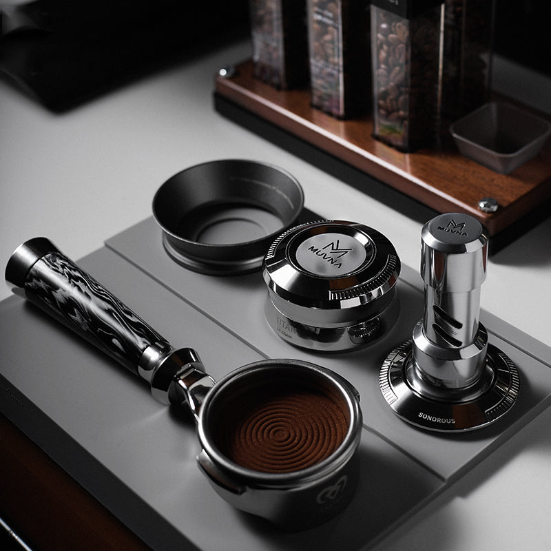 Premium Titan Tamper and Coffee Distributor - Barista Tool for Espresso Machine, Perfect for Home Brewing and Professional Coffee Shops | Even Coffee Grounds for Rich Flavor