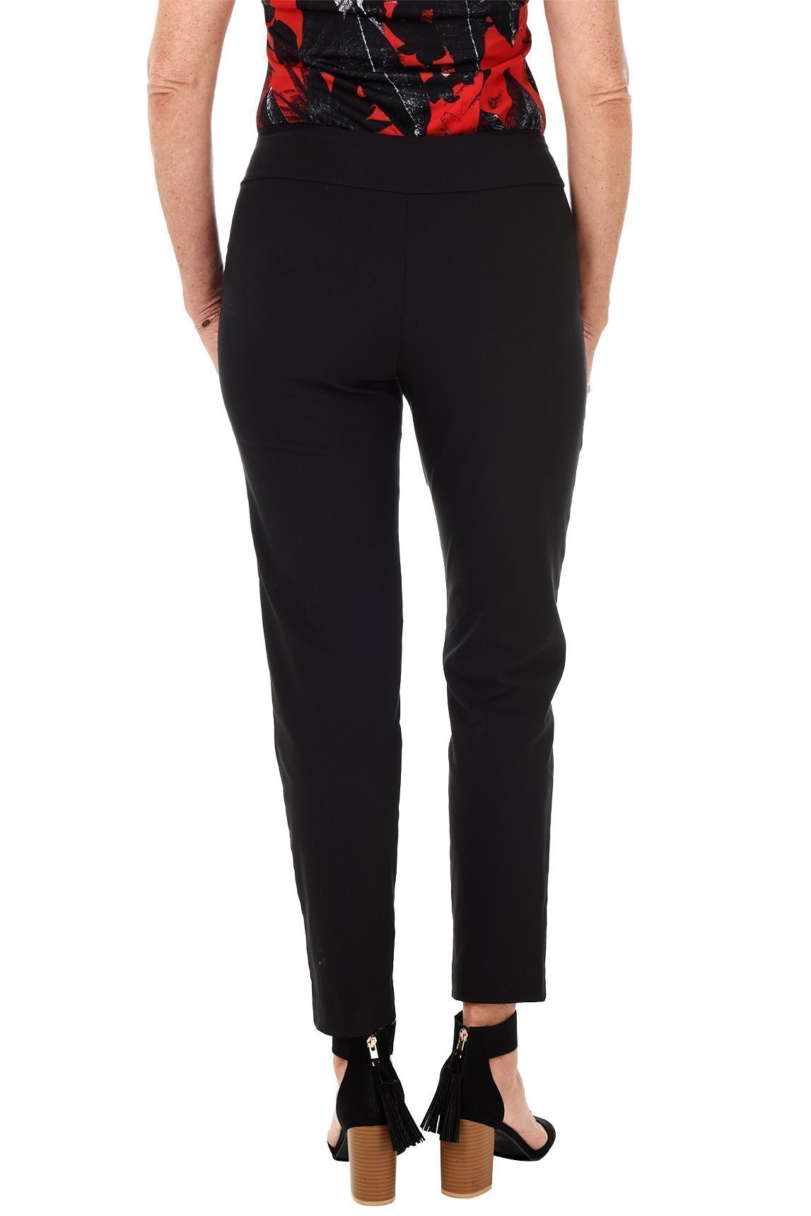 Classic Pull-On Ankle Pants for Women - Comfortable Stretch Trousers with Elastic Waistband | Perfect for Work, Office, Travel & Casual Wear