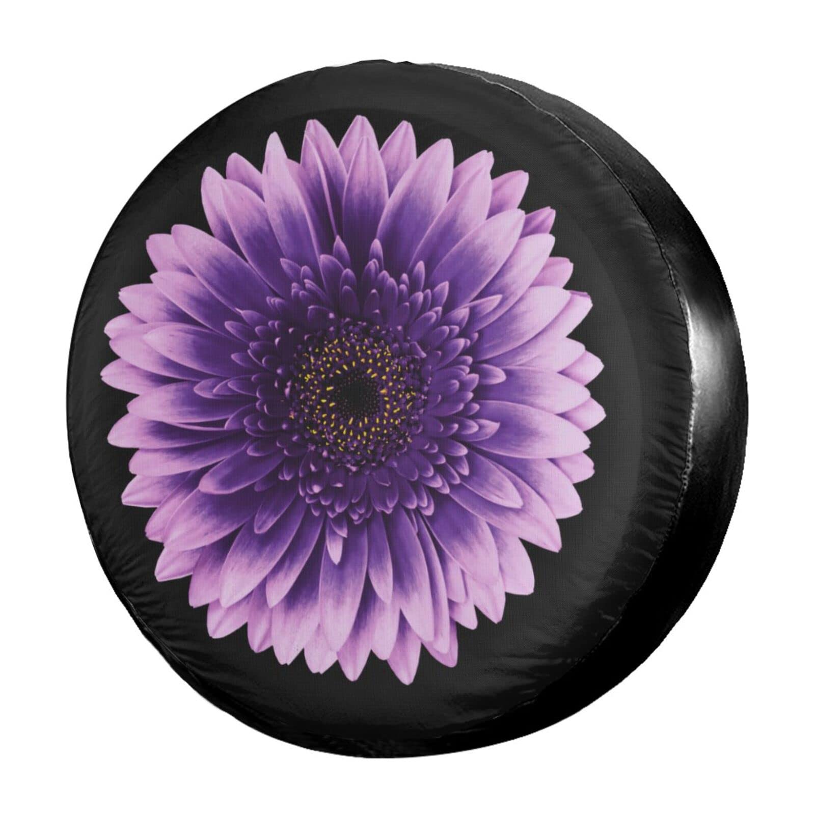 Pink Gerbera Flower Spare Tire Cover - 16 Inch Dustproof Wheel Protector for Trailers, RVs, SUVs & Vehicles | Perfect for Outdoor Travel & Camping Adventures