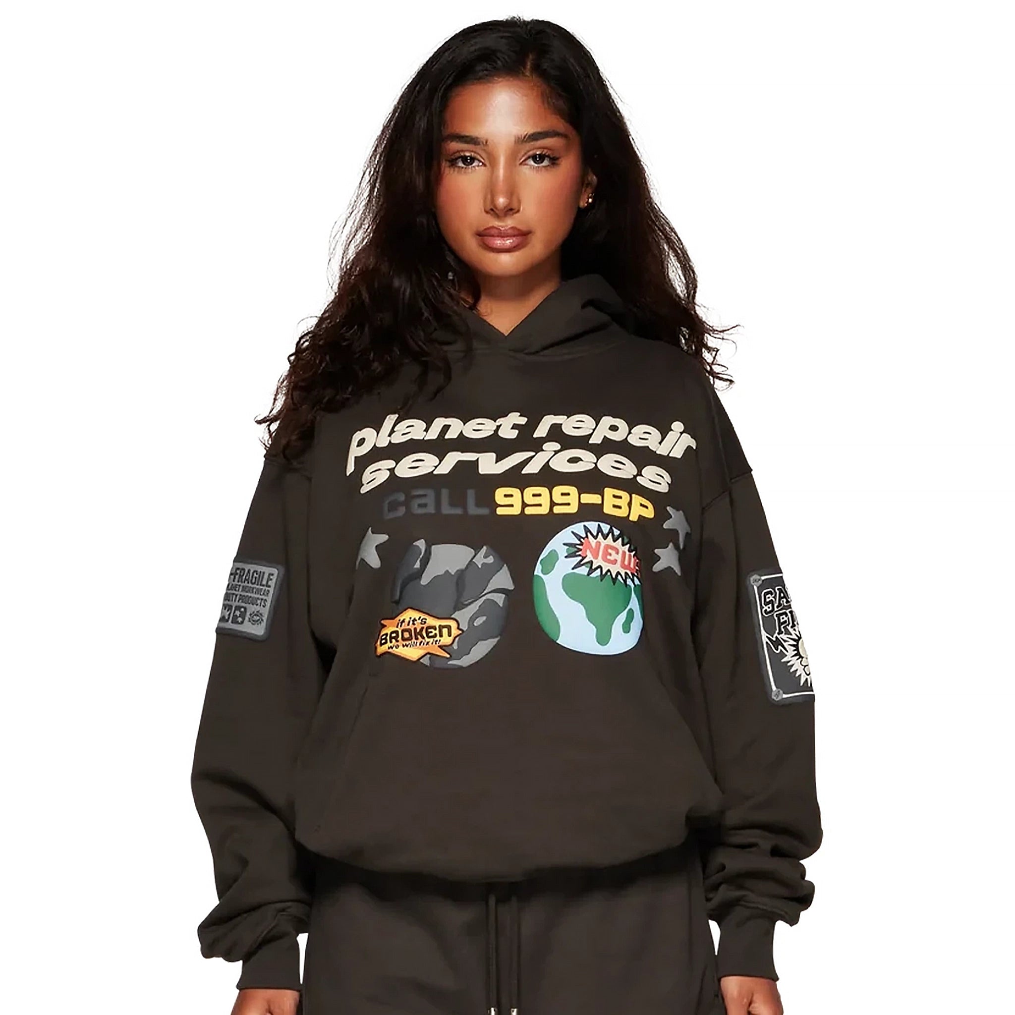 Broken Planet Repair Services Soot Black Hoodie - Trendy Streetwear for Men & Women | Perfect for Casual Outfits, Urban Fashion, and Everyday Wear