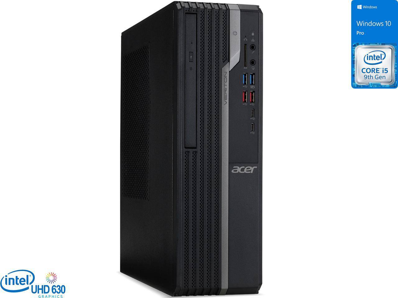 Acer Veriton X4 VX4665G SFF Desktop PC - Intel Core i5-9400 2.9GHz, 8GB RAM, 1TB HDD, DVD RW, WiFi & Bluetooth 5.0, Windows 10 Pro - Ideal for Home Office, Business & Productivity Tasks