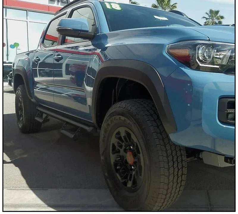 2005-2023 Toyota Tacoma Access Cab Black Steel Running Boards - OE Style Side Steps for Enhanced Entry & Off-Road Protection