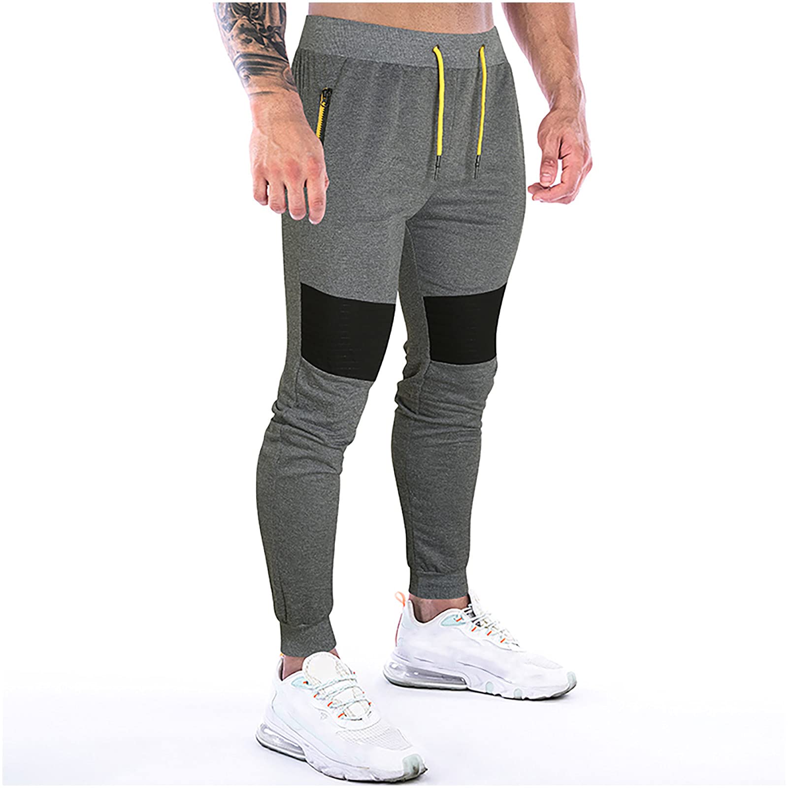 CTREELA Men's Gym Joggers with Zipper Pockets - Tapered Workout Sweatpants for Running, Training & Fitness | Comfortable Athletic Pants for Gym, Jogging & Casual Wear