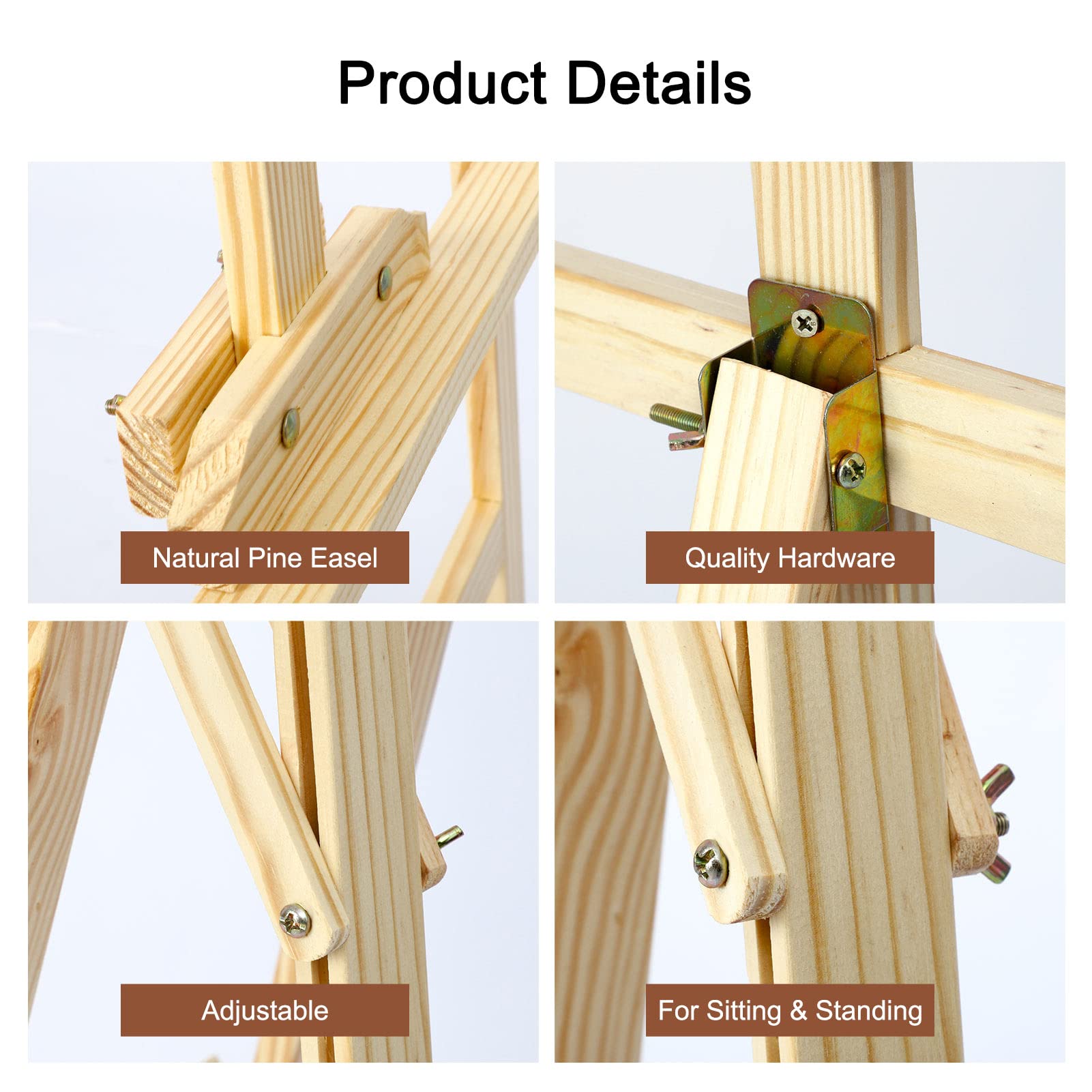 Professional 1.5M Adjustable Artist Easel Stand - Foldable Tripod Painting Holder for Canvas, Sketch & Wedding Exhibition | Studio & Outdoor Art Easel for Drawing, Painting & Display
