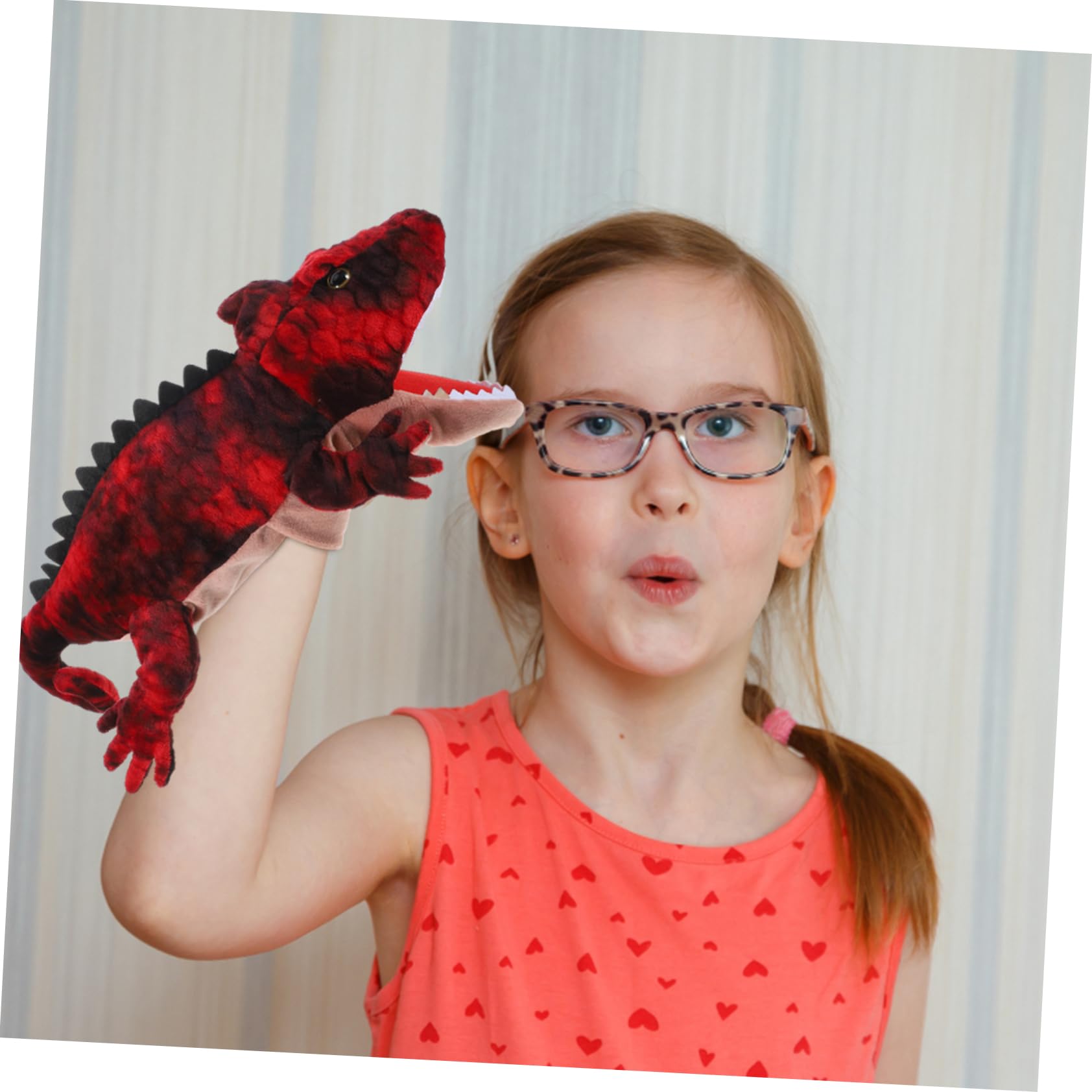 Realistic Lizard Hand Puppet - Soft Cotton & PP Animal Finger Puppet for Kids, Toddler Theater & Storytelling - Fun Educational Toy for Imaginative Play, Preschool Learning & Baby Crawling Activities