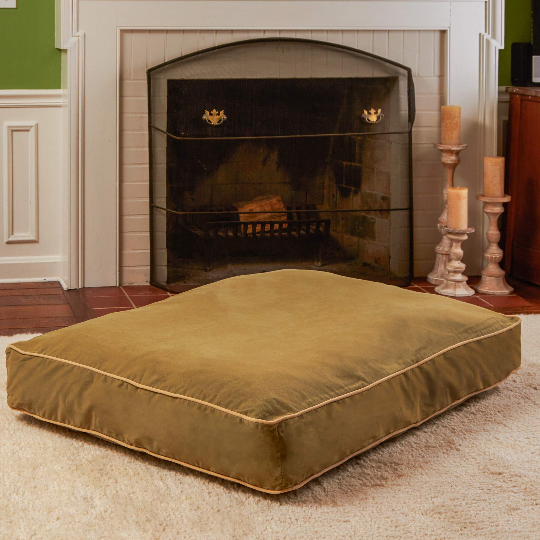 South Pine Porch Buddy Rectangle Pillow Style Dog Bed - Moss Green, Large (48