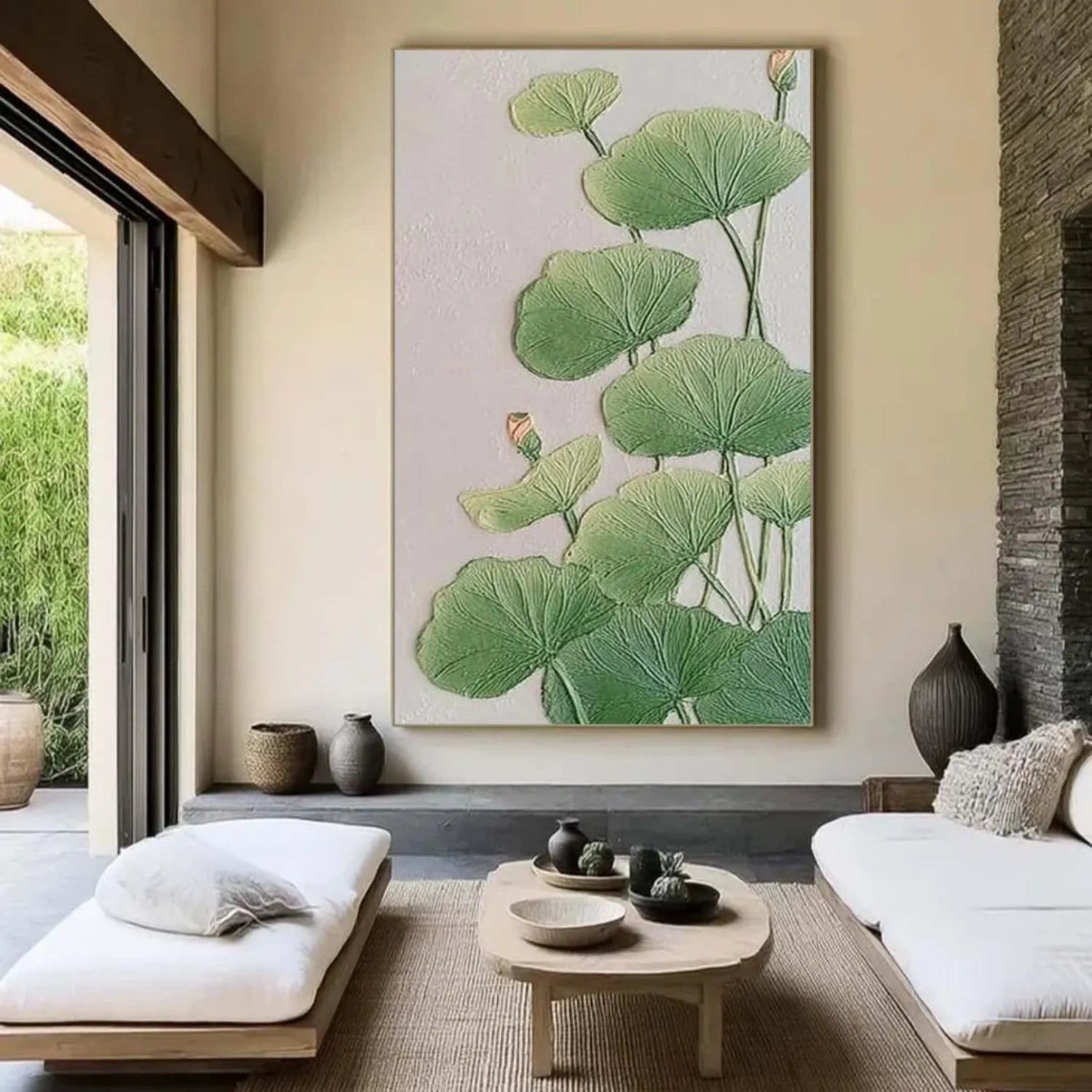Abstract Flower and Tree Texture Canvas Wall Art - Modern Home Decor for Living Room, Bedroom & Office | FT 220
