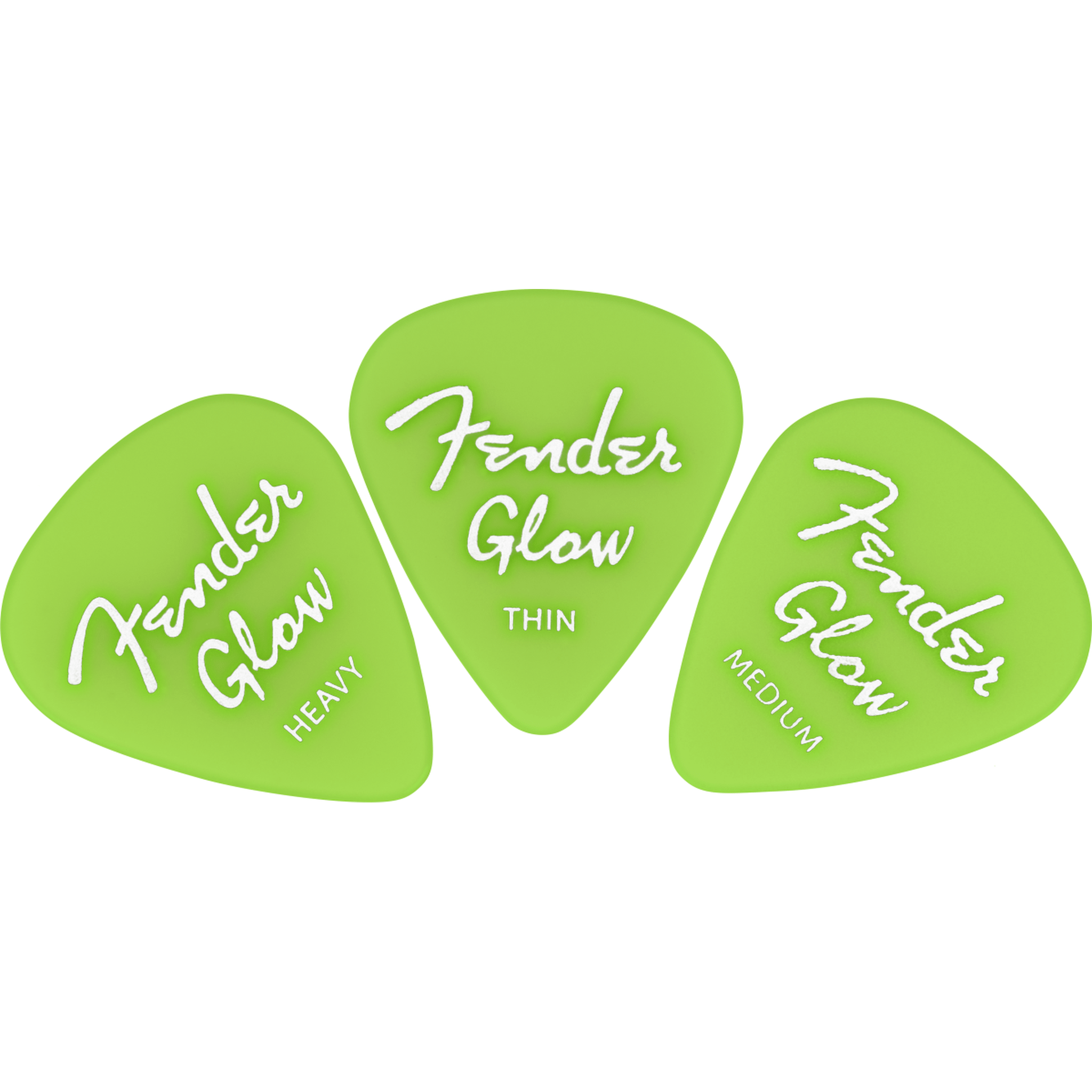 Fender Glow in The Dark Guitar Picks - 12 Pack for Electric & Acoustic Guitar - Perfect for Night Performances & Low Light Practice