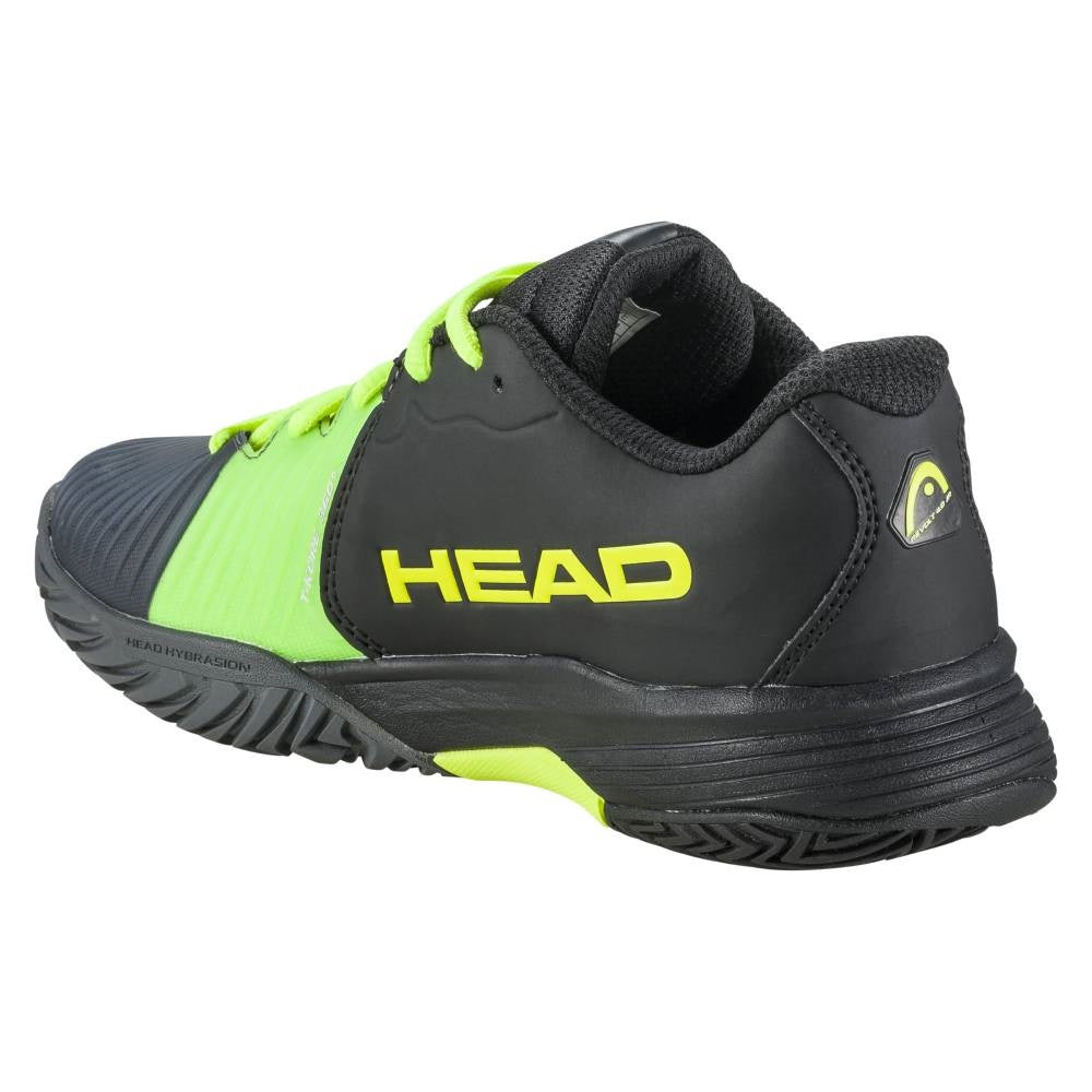Head Revolt Pro 4.0 Junior Tennis Shoes for Boys & Girls - Lightweight & Durable Court Sneakers with Cushioned Support - Perfect for Training, Matches & Casual Wear (Black/Yellow)