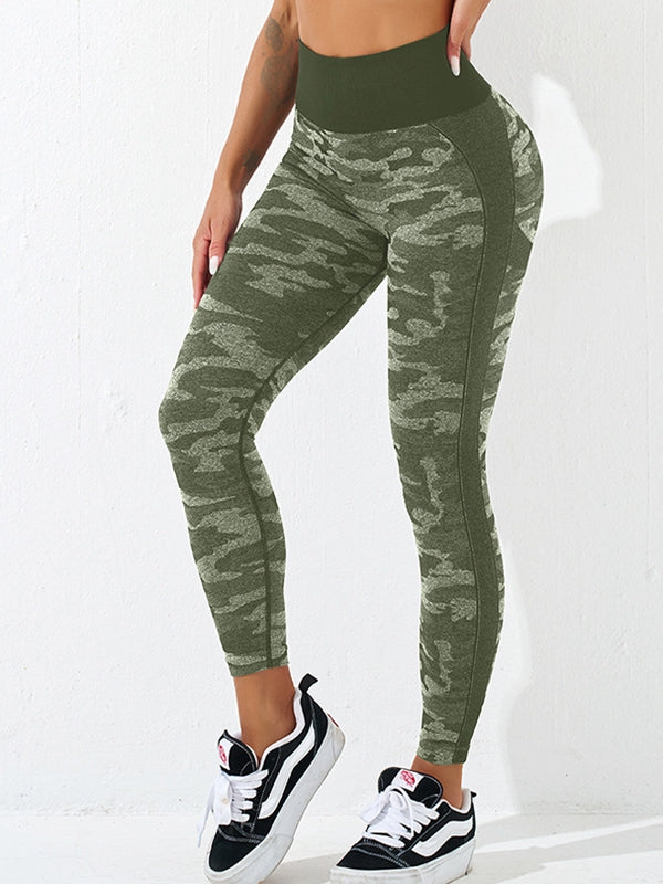 ZASUWA Women's Sexy Camouflage Scrunch Butt Lifting Leggings - High Waisted Workout Yoga Pants for Gym, Running & Casual Wear