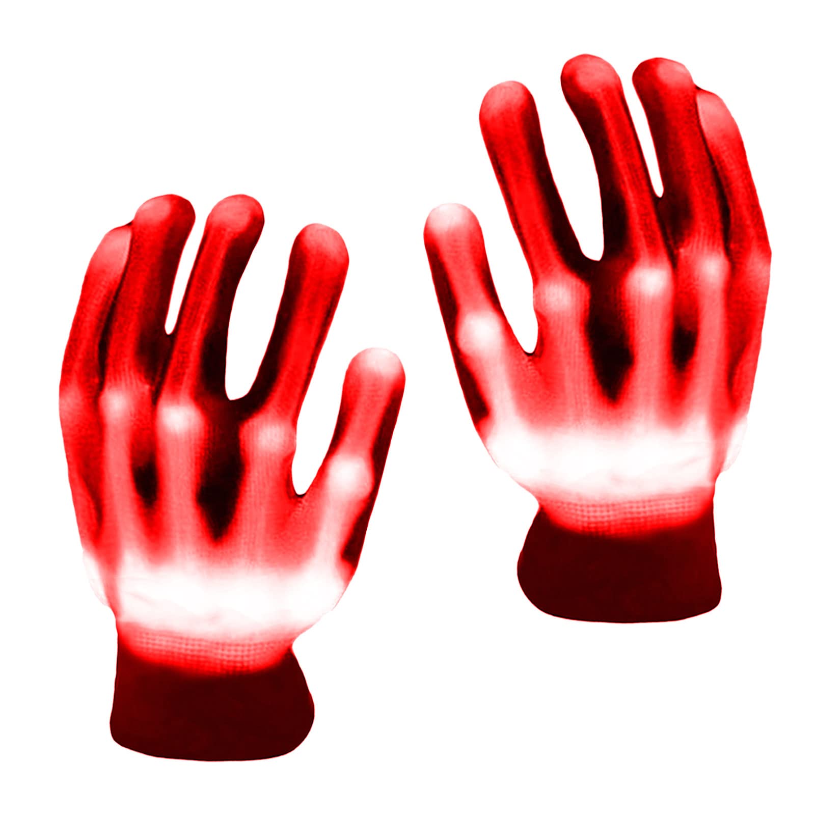 LED Glow Gloves for Teens - Cool Light Up Party Favors & Easter Basket Stuffers for Boys & Girls Ages 13-18 - Fun Costume Accessories for Raves, Concerts, Halloween & Night Events