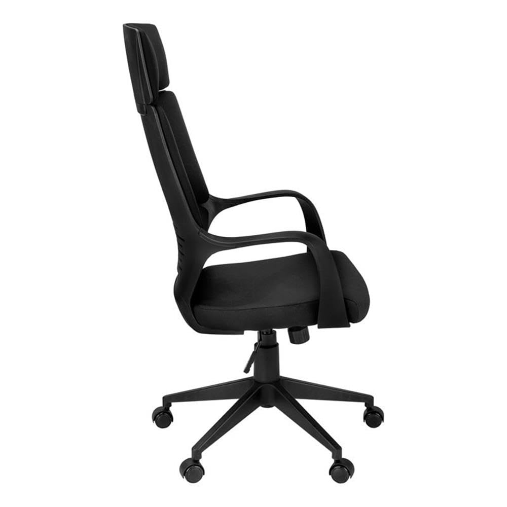 Monarch Specialties Ergonomic Office Chair - Black Mesh Back, Adjustable Height, Swivel & Rolling Wheels for Home & Office Workspace Comfort