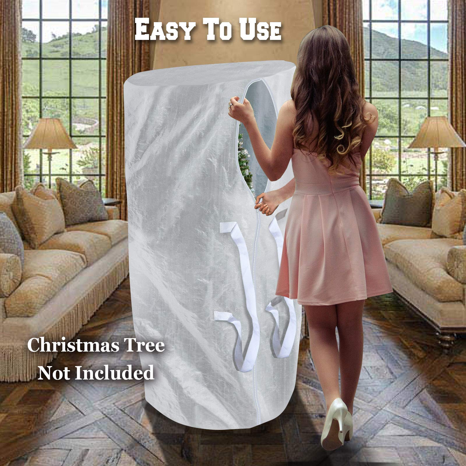BenefitUSA Heavy Duty Large Artificial Christmas Tree Storage Bag - Durable Holiday Organizer for Trees Up to 9ft - Perfect for Christmas Decoration Storage & Seasonal Clean Up