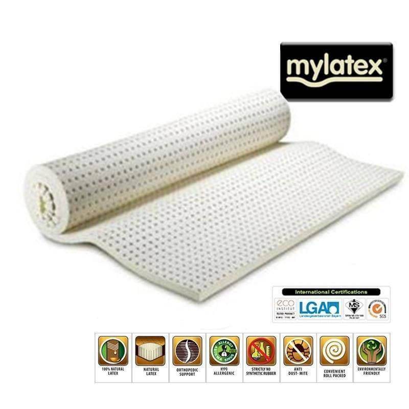 Natural Latex Mattress Topper - 2 Inch Premium Organic Latex Bed Topper for Pressure Relief & Back Support | Ideal for Side Sleepers, Back Pain Relief & Allergy Sufferers