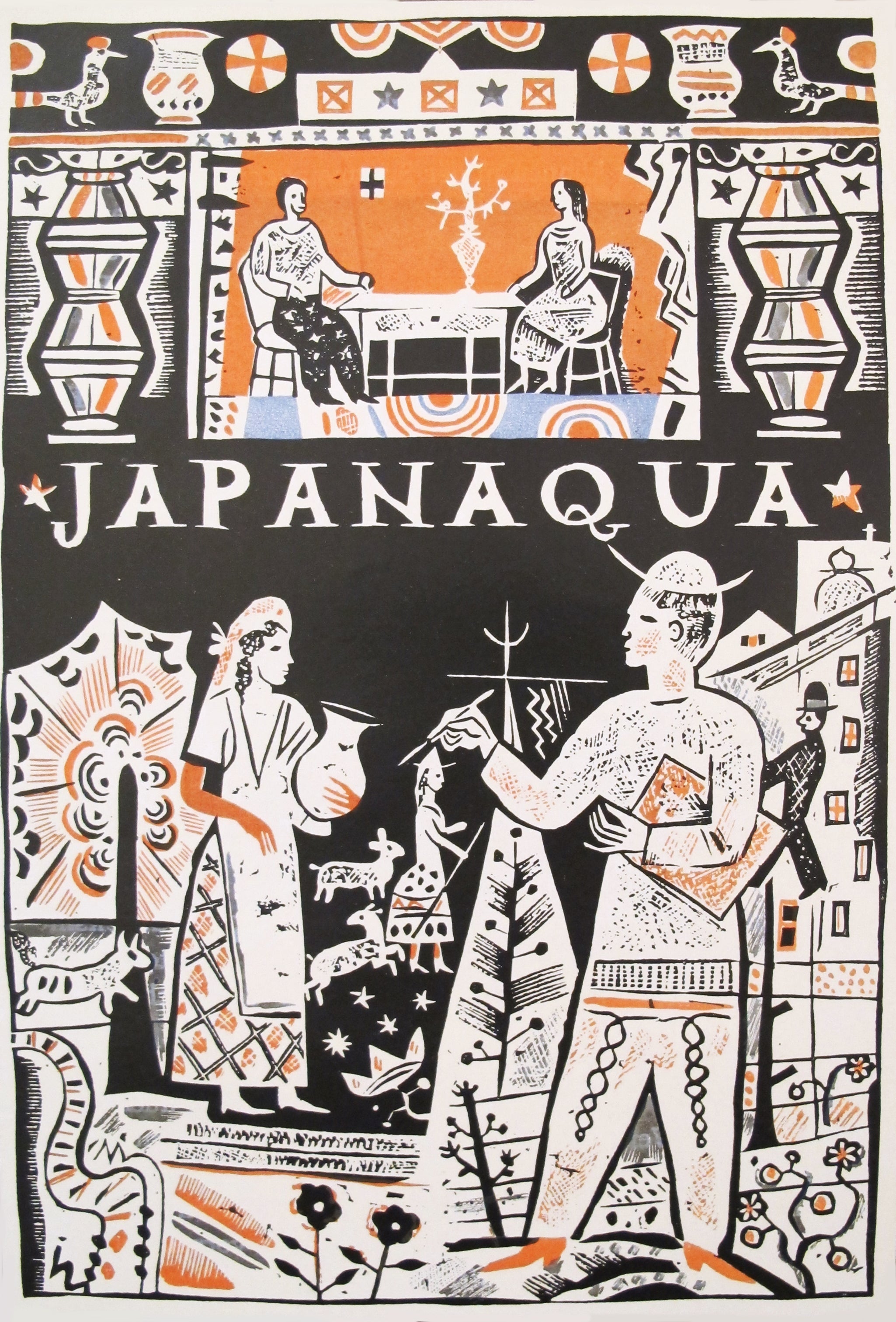 1927 Vintage German Mini Poster - Japanaqua Art Print - Antique Wall Decor for Home, Office & Cafe - Perfect for Retro & Vintage Themed Spaces