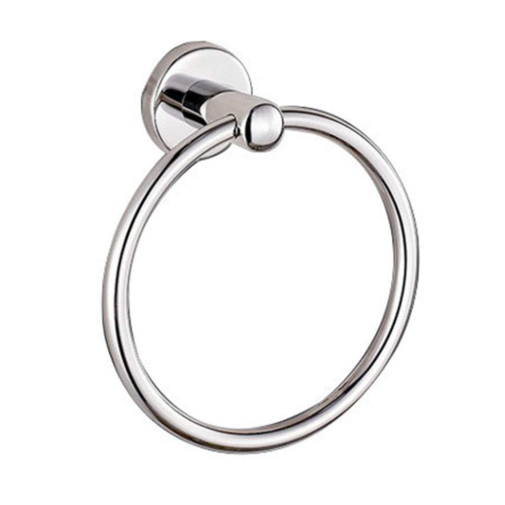 Stainless Steel Towel Ring - Rustproof Bathroom Towel Holder for Kitchen, Toilet & Shower - Round Reversible Wall Mounted Towel Rack - Perfect for Bathrooms, Kitchens & Laundry Rooms
