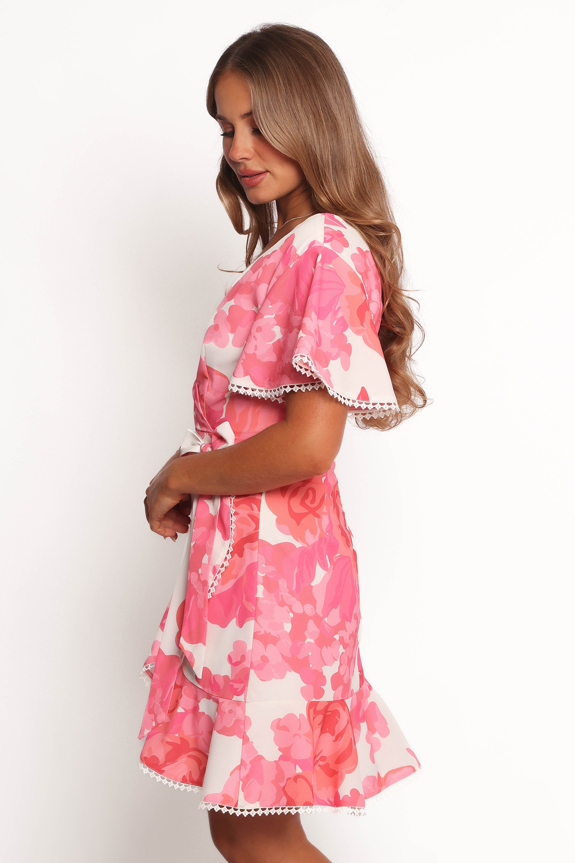 Jem Mini Dress - Pink Floral Summer Dress for Women | Sexy Flowy Party Dress | Perfect for Date Night, Beach Vacation & Cocktail Parties