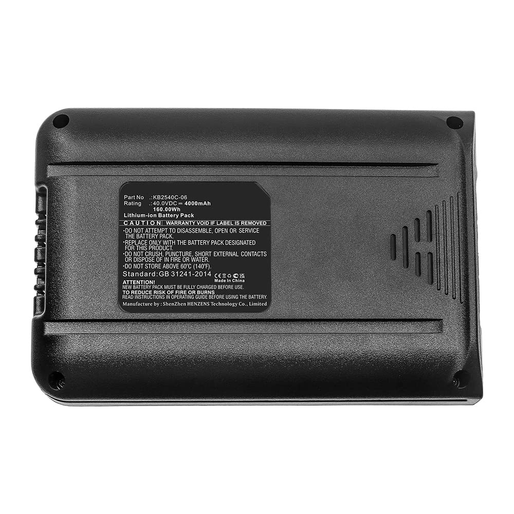 Synergy 40V 4000mAh Li-ion Replacement Battery for Kobalt KB2540C-06 - Compatible with Kobalt 40V Max Blower & Gardening Tools - Ultra High Capacity Power Supply for Lawn Care, Leaf Blowing & Outdoor Maintenance