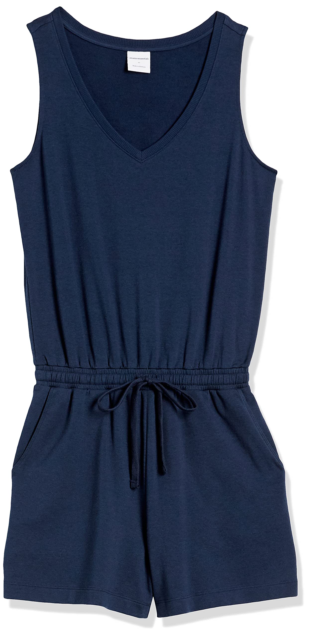 Amazon Essentials Women's Studio Terry Romper - Soft Lounge Wear for Women, Comfortable Sleepwear & Casual Outfit - Perfect for Home Relaxing, Yoga, and Weekend Errands