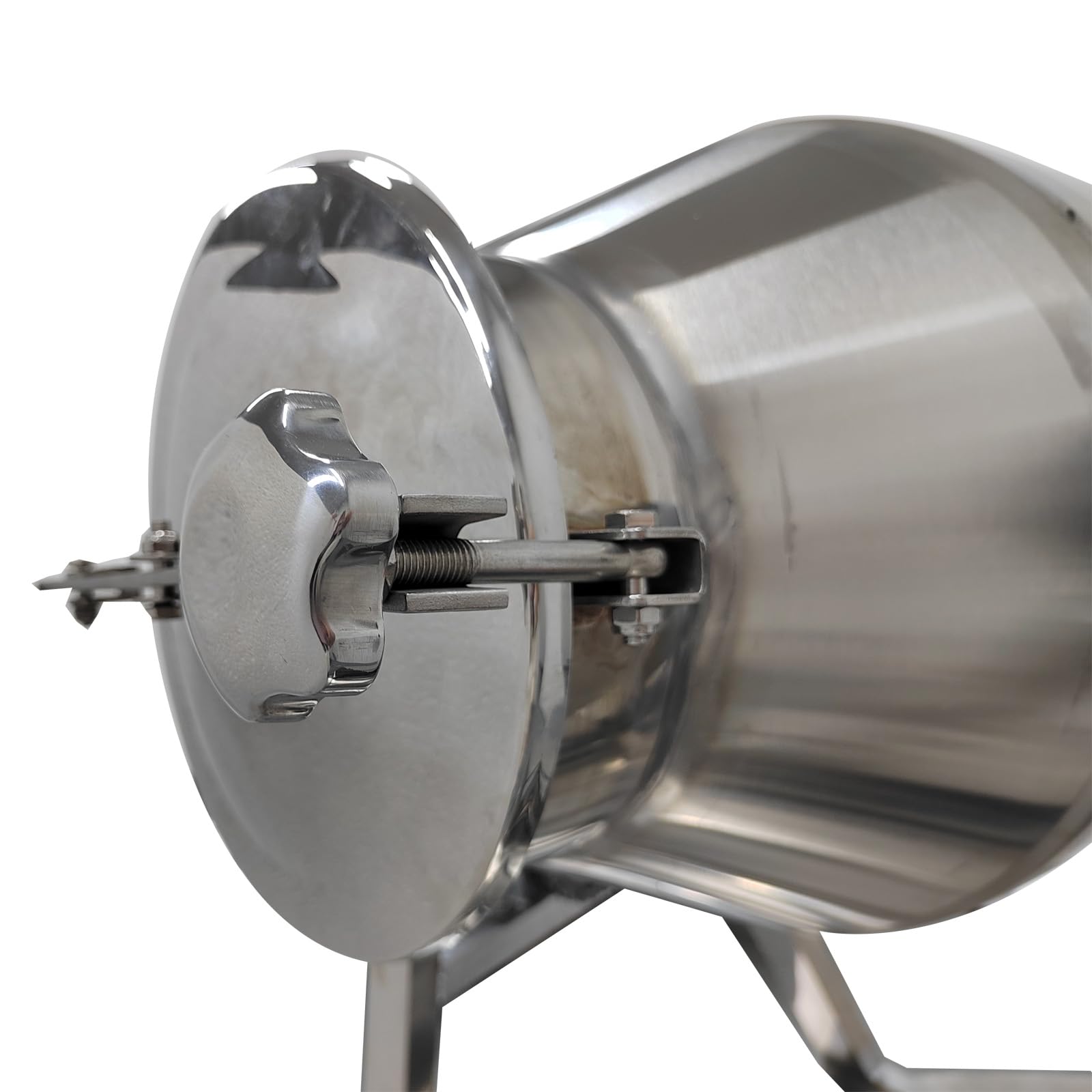 30L 360° Rotating Dry Powder Mixer - Metal Drum Particle Blender for Feed Granules & Metallurgy Powders | 110V 3KW Electric Mixing Machine | Ideal for Animal Feed Production & Industrial Powder Blending