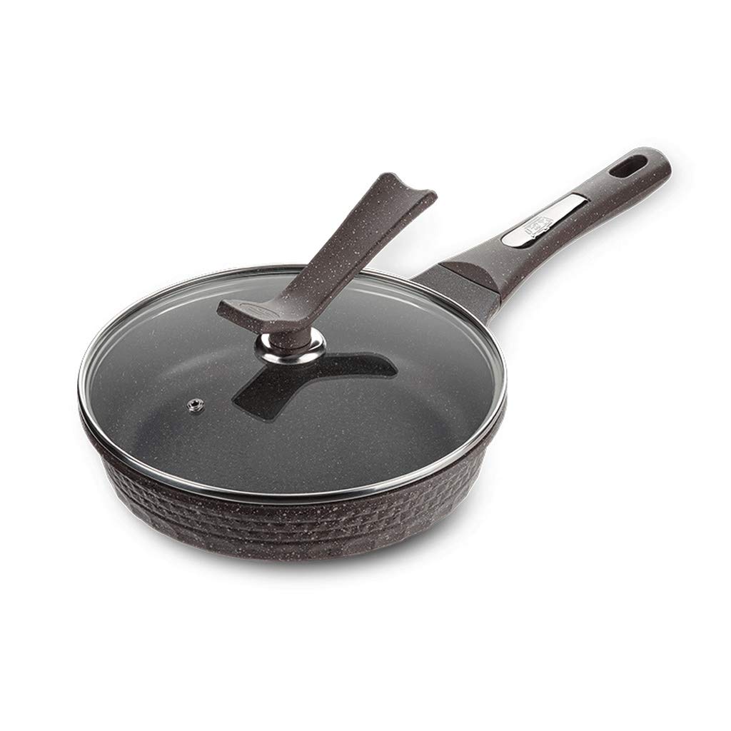 Non-Stick Frying Pan with Lid - 24cm Induction Compatible Skillet for Steak, Pancakes, Eggs & More - Universal Cookware for Gas, Electric & Open Flame - Perfect for Home Cooking & Camping