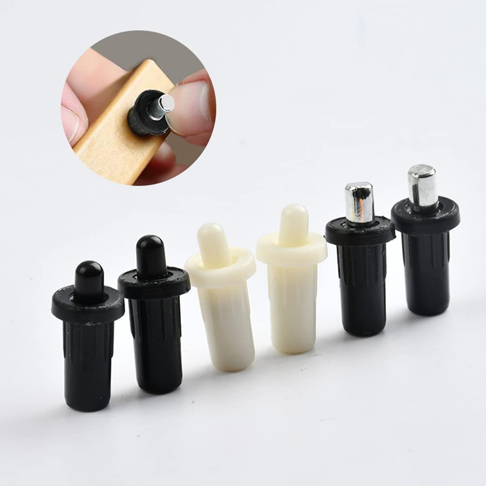 20 Pack White Spring Loaded Shutter Repair Pins - Plastic Blinds & Plantation Shutter Replacement Parts for Window Covering Fixes (Home & Office Use)