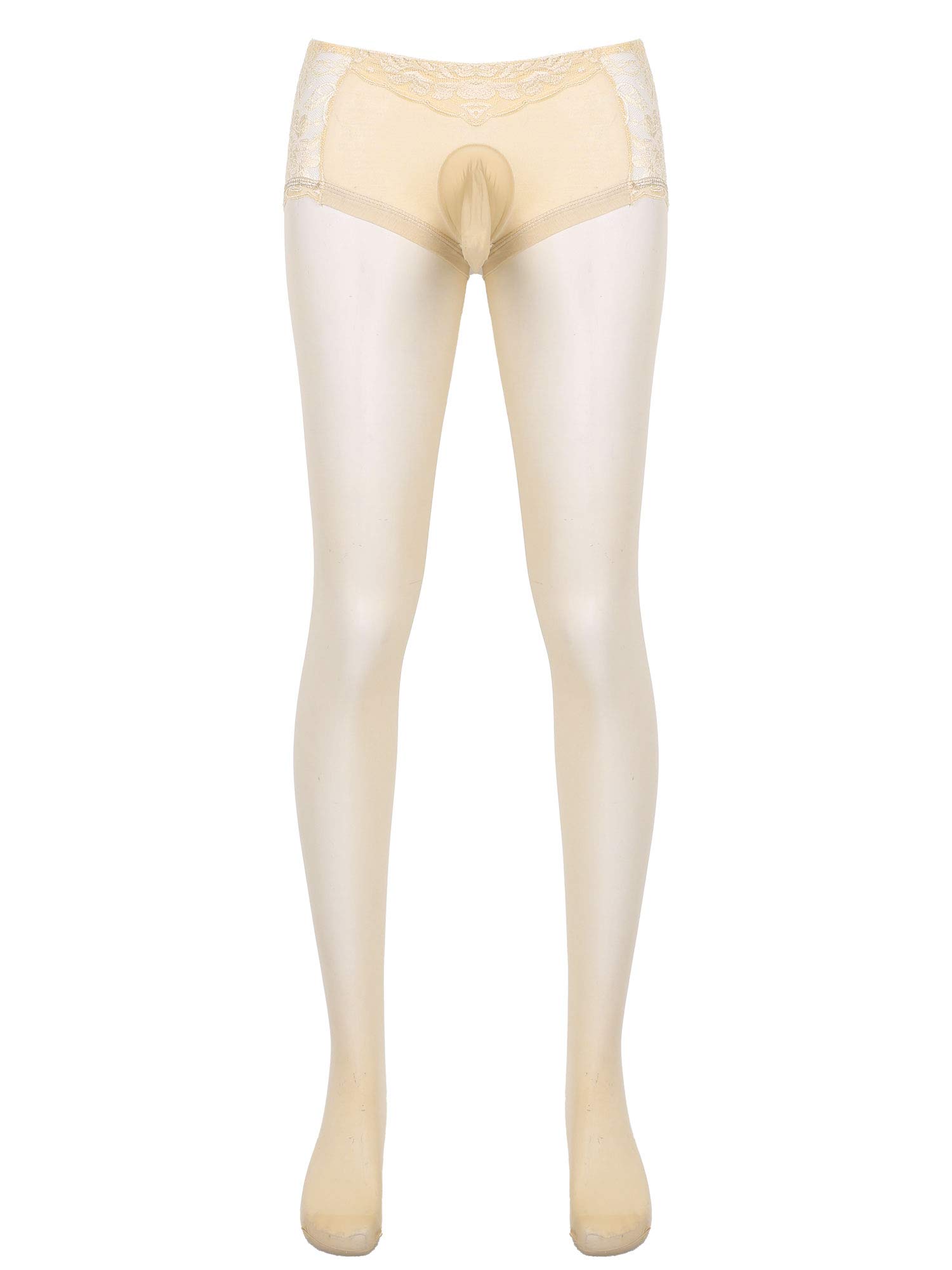 Sexy Seamless Sheath Pouch Pantyhose for Men - Comfortable Sissy Footed Tights & Stockings - Perfect for Crossdressing, Cosplay and Intimate Wear