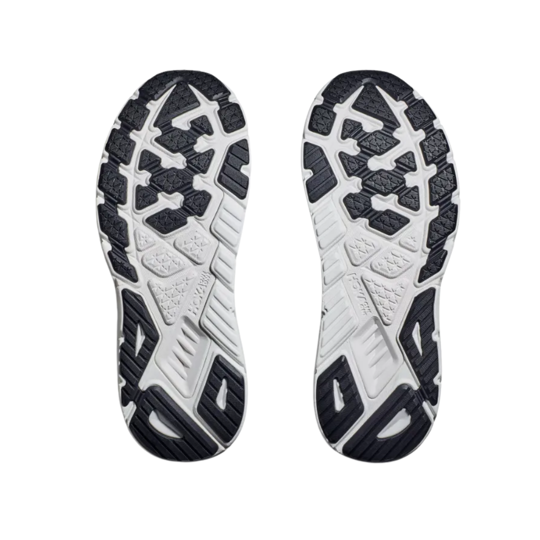 Men's HOKA Arahi 6 Running Shoes - Blanc De Blanc/Steel Wool, D Width - Stability Running Shoes for Men with J-Frame Technology, Perfect for Road Running, Jogging & Daily Wear