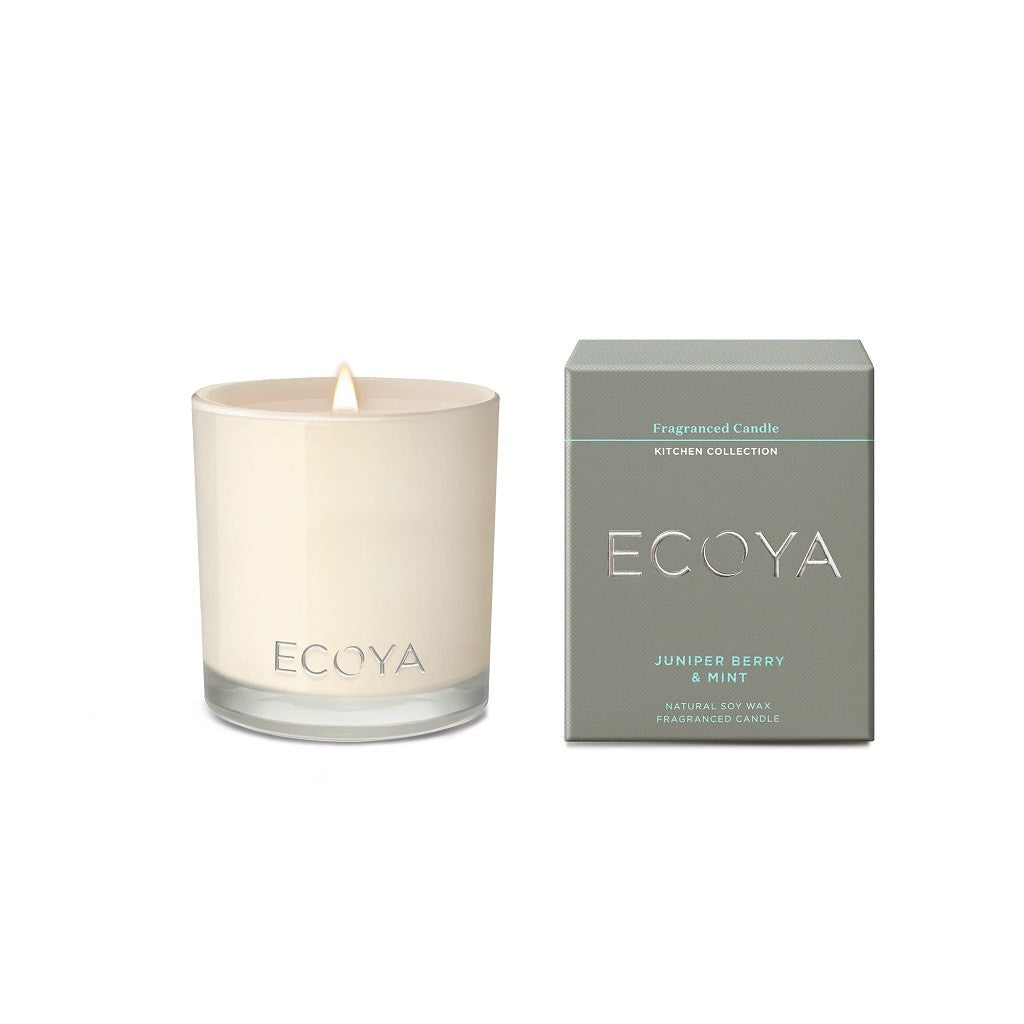 Ecoya Maisy Jar 160g - Juniper Berry & Mint Scented Candle | Home Fragrance, Relaxation & Aromatherapy | Perfect for Living Room, Bedroom & Bathroom Decor