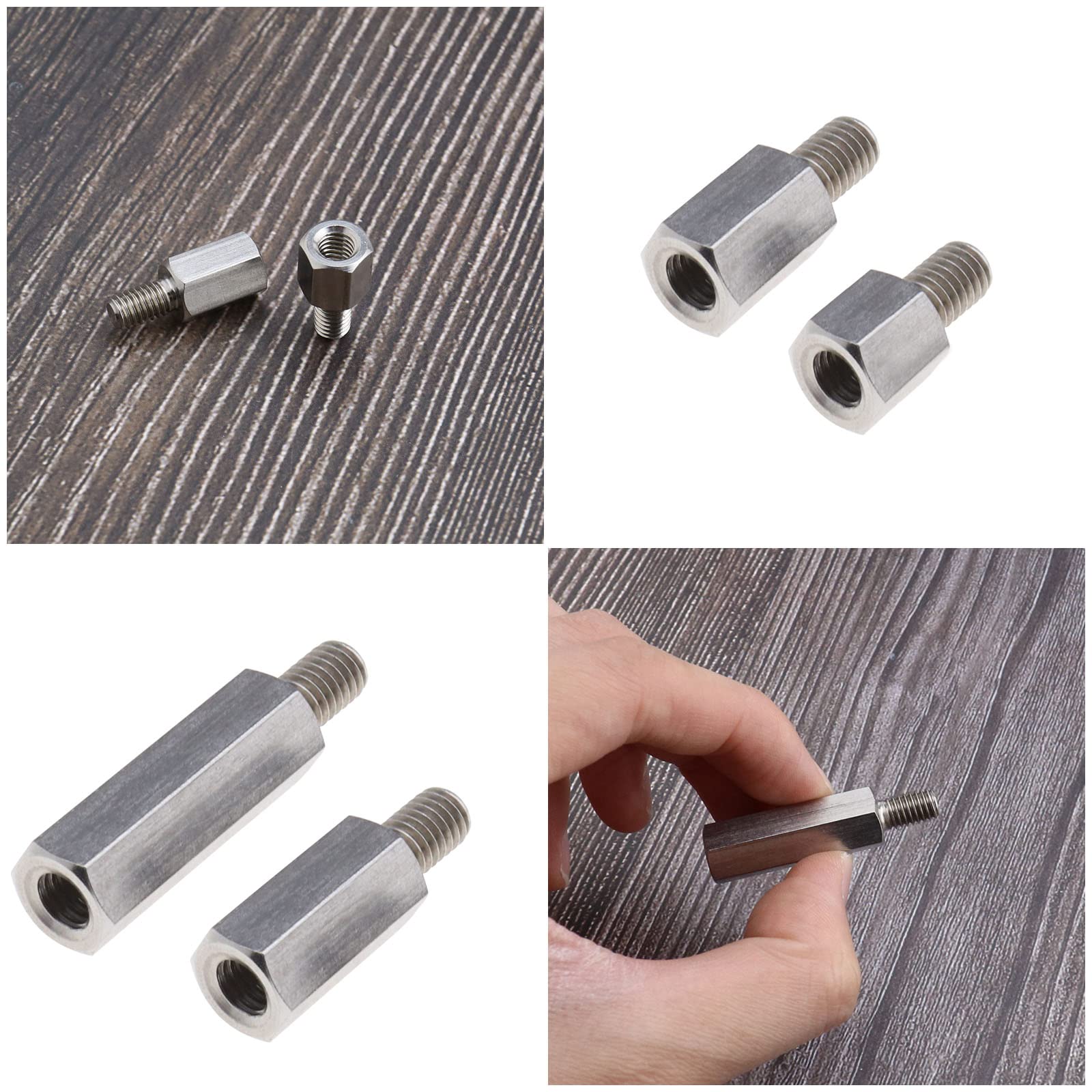8PCS M6 Hex Standoff Spacers Male to Female Thread 10mm 15mm 20mm 30mm - Stainless Steel PCB Mounting Hardware for Electronics, DIY Projects & 3D Printing