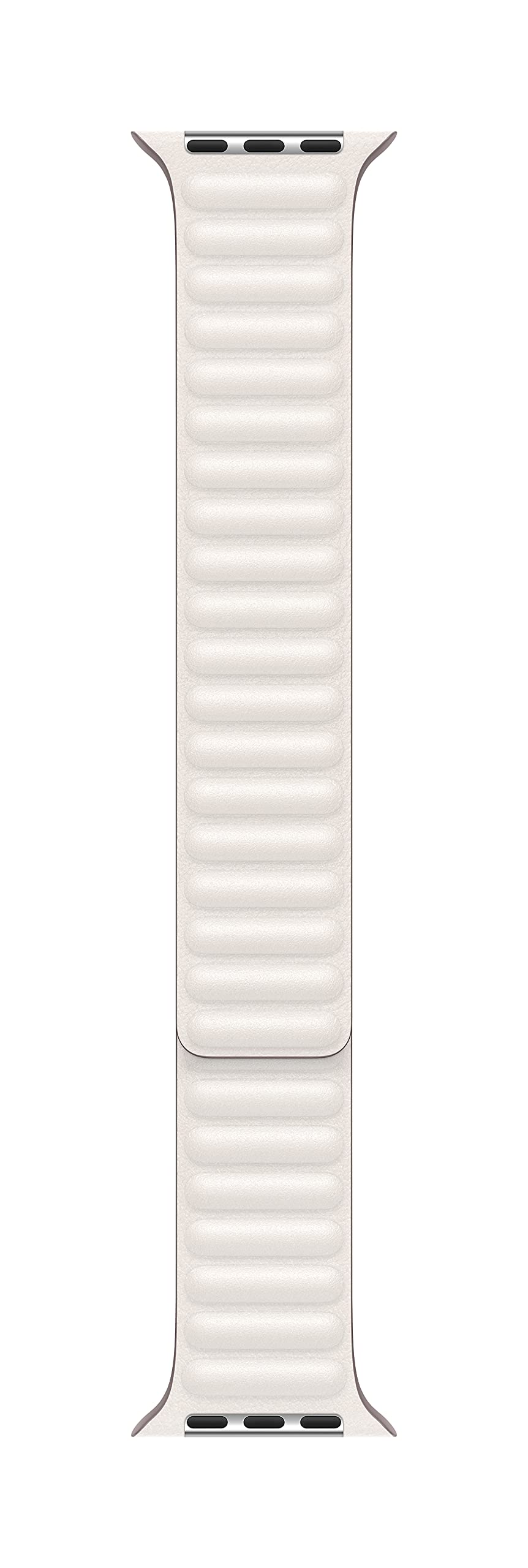 Premium Apple Watch Band 44mm - Genuine Leather Link Strap in Chalk - Medium/Large Size - Perfect for Business, Workouts & Everyday Wear