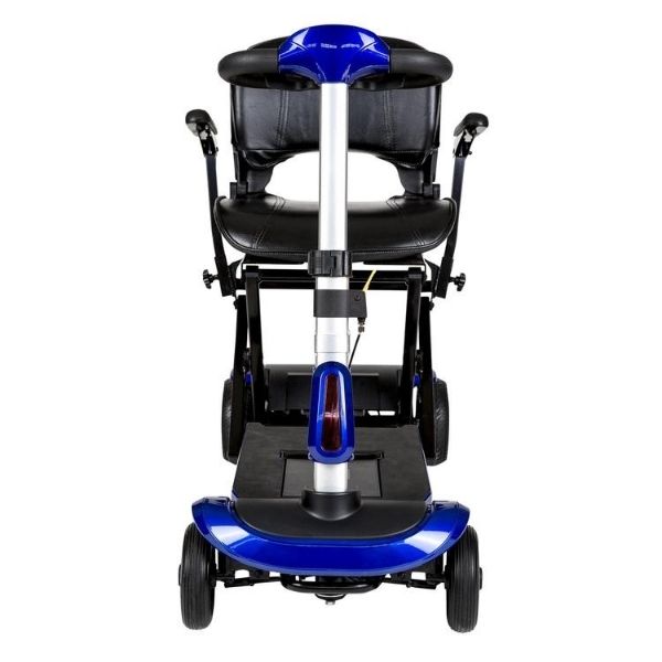 Drive Medical ZooMe Auto Flex Folding Travel Scooter - Lightweight Mobility Scooter for Adults & Seniors - Perfect for Airports, Shopping Malls & Outdoor Adventures
