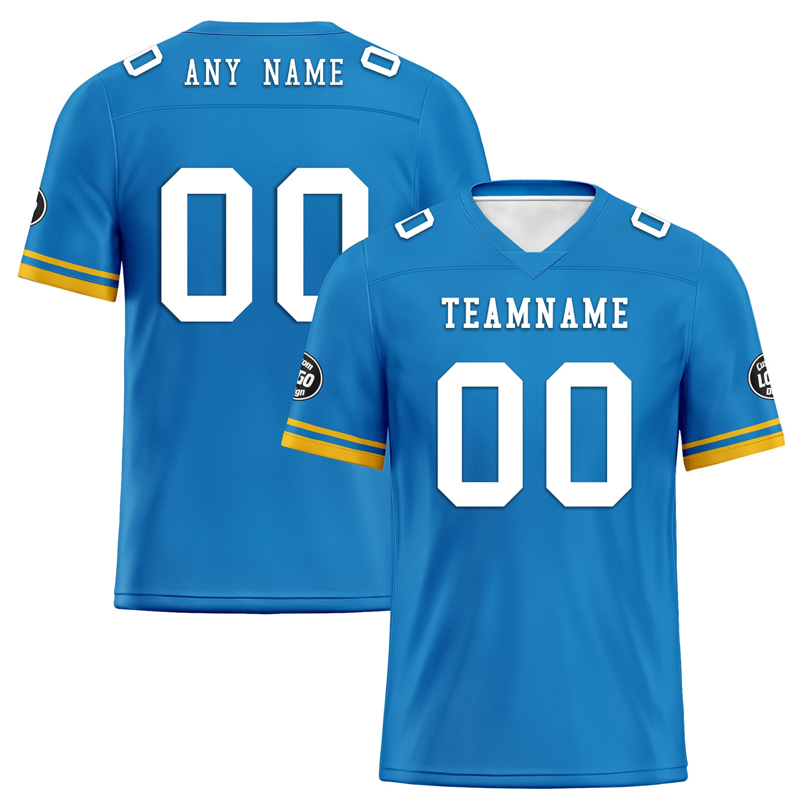 Custom Blue Los Angeles Personalized Authentic Football Jersey FBJ02 D020263 22 - Perfect for Game Day, Sports Events & Fan Gifts