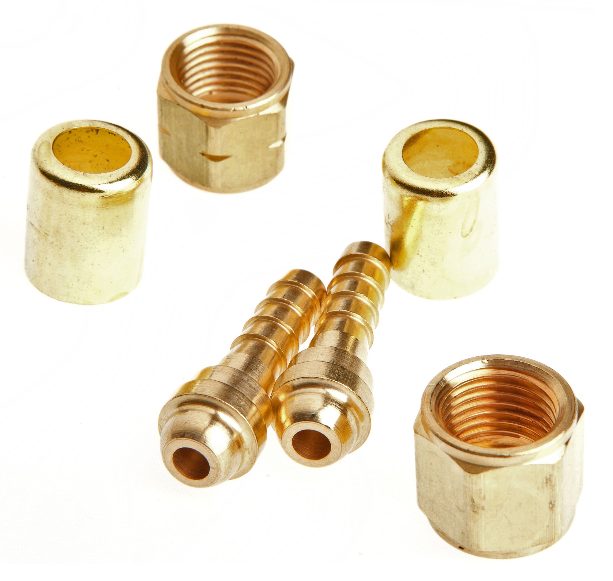 Forney 60326 Oxygen Acetylene Hose Repair Kit - 1/4-Inch Brass Fittings for Welding Torch & Cutting Equipment - Perfect for Industrial Metal Fabrication & DIY Welding Projects