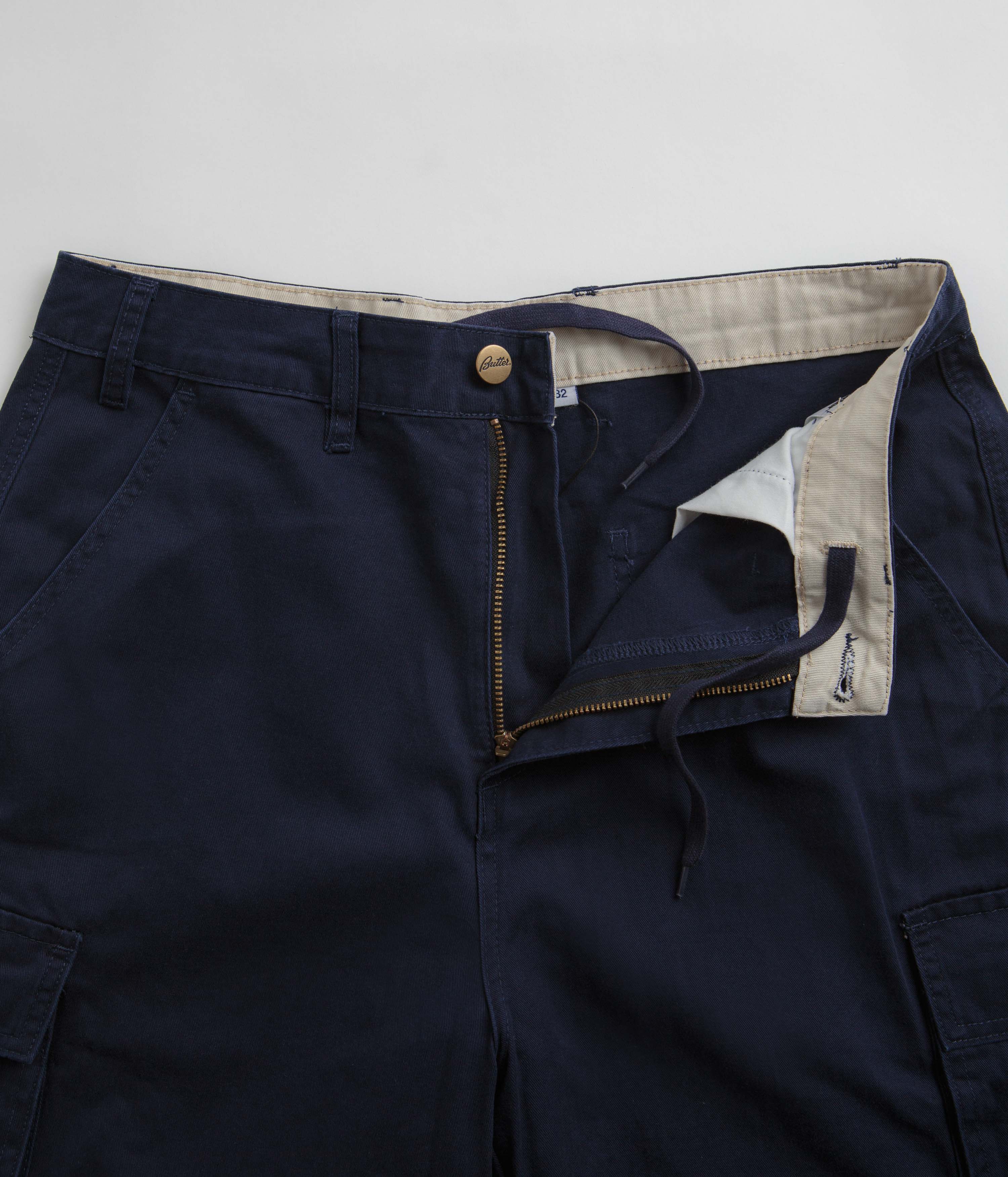 Butter Goods Men's Field Cargo Shorts - Navy Blue Outdoor Workwear for Hiking, Camping & Casual Wear