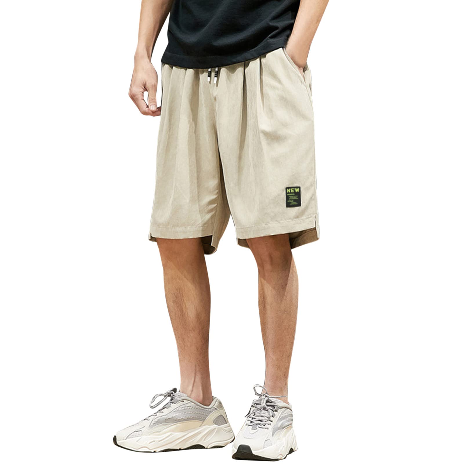 **Men's Plus Size Athletic Long Shorts - Breathable Quick Dry Workout & Gym Yoga Shorts - Loose Fit Beach Shorts with Pockets - Perfect for Running, Training & Casual Wear**