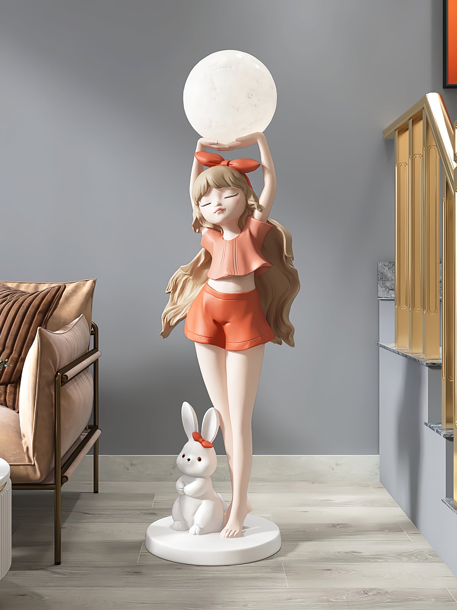 Elegant Ballet Girl Floor Lamp - Adjustable LED Dancer Light for Bedroom, Living Room & Nursery - Perfect for Kids Room Decor & Dance Studio Lighting