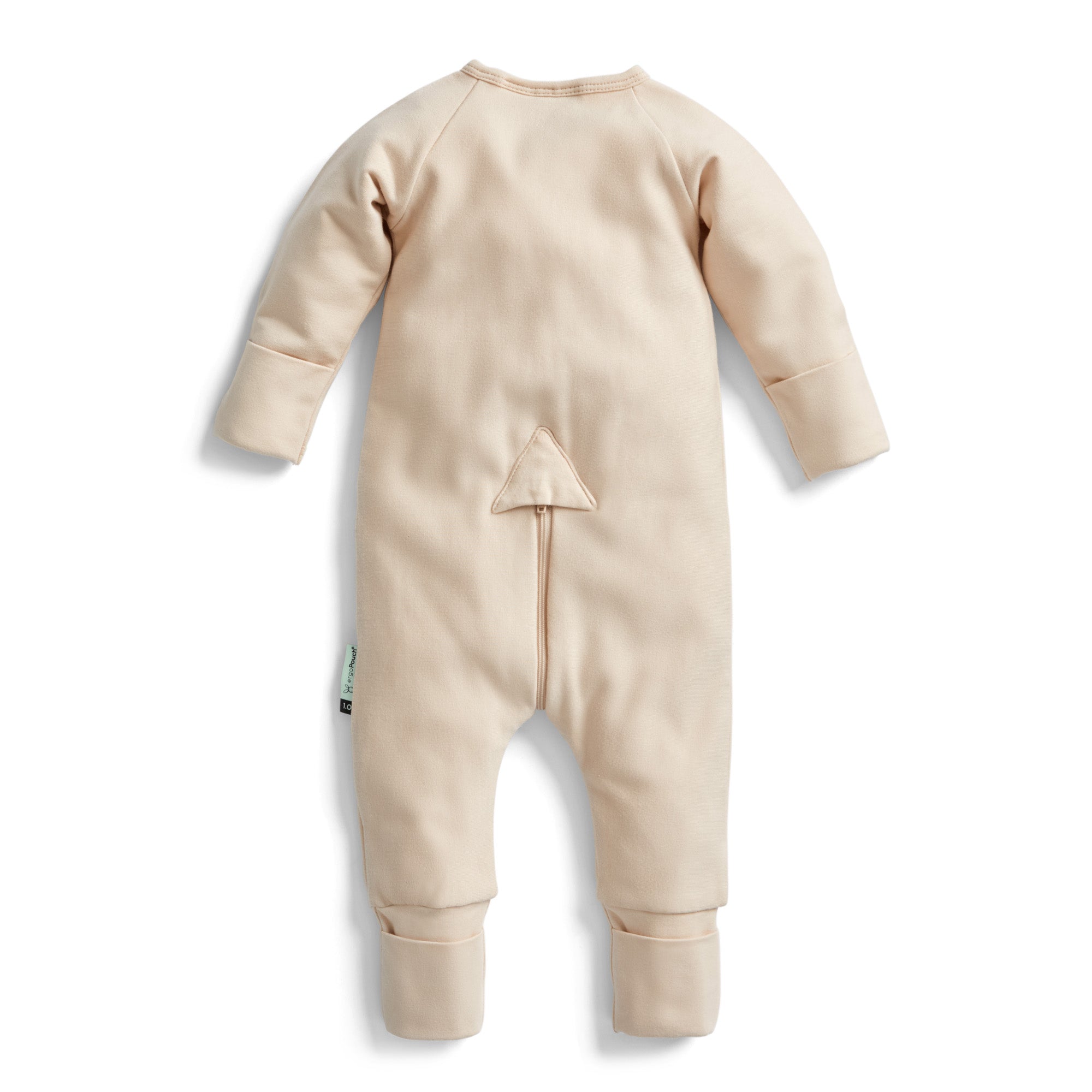 ergoPouch 1.0 TOG Long Sleeve Sleep Zip Bodysuit for Babies - Vanilla Color | Soft & Warm Infant Sleepwear for Winter Nights & Nursery Comfort