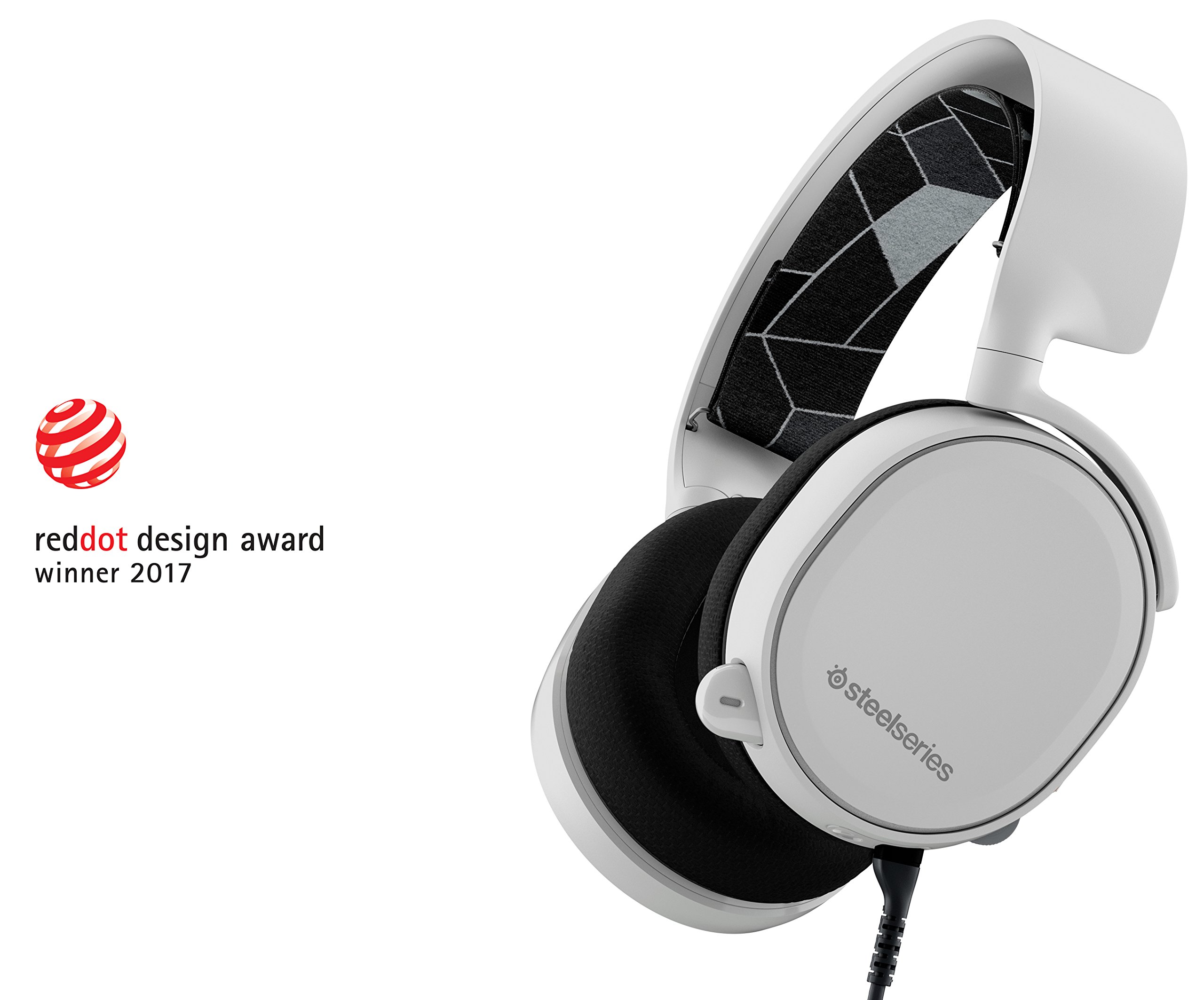 SteelSeries Arctis 3 Legacy Edition Wireless Gaming Headset - Multi-Platform Compatible with PC, Mac, PS4, Xbox One, Switch, Mobile & VR - Crystal Clear Audio for Immersive Gaming, Streaming & Online Meetings - White