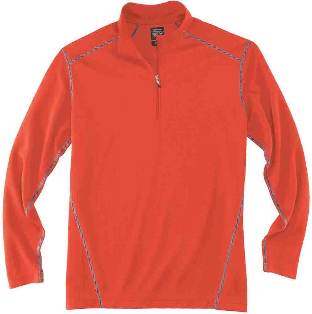 Men's Half Zip Casual Pullover Sweatshirt - Orange - Size M - Comfortable & Stylish for Outdoor Activities & Daily Wear