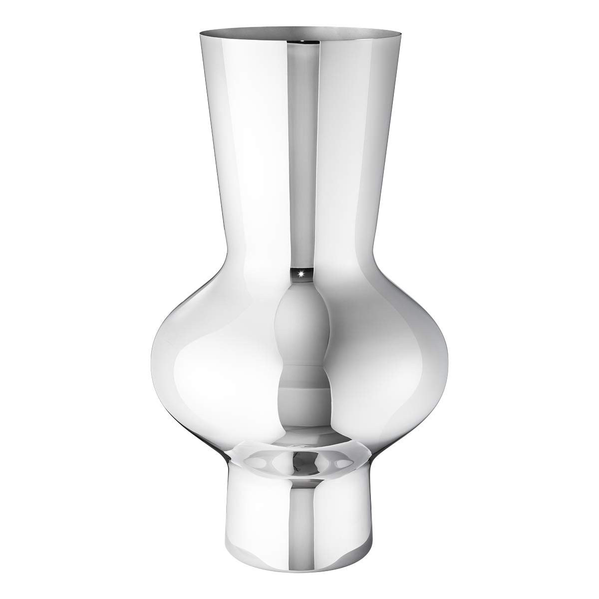 Georg Jensen Alfredo Stainless Steel Vase - Modern Home Decor for Living Room, Office & Wedding Centerpiece