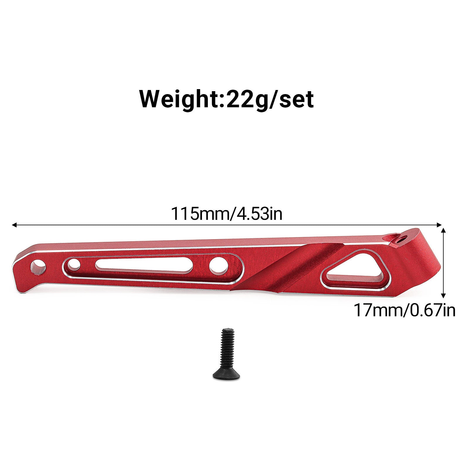ARRMA 1/8 Senton Typhon 6S BLX RC Car Aluminum Rear Brace Support Part W232 - Upgrade for Off-Road Bashing & Racing Durability