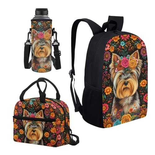 Cute Schnauzer Floral